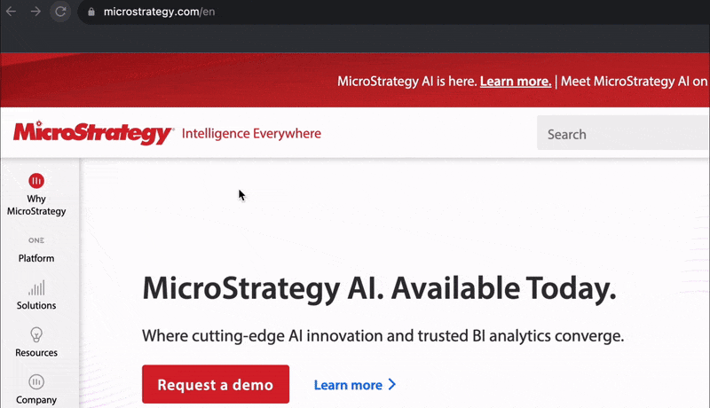 MicroStrategy screenshot & Video