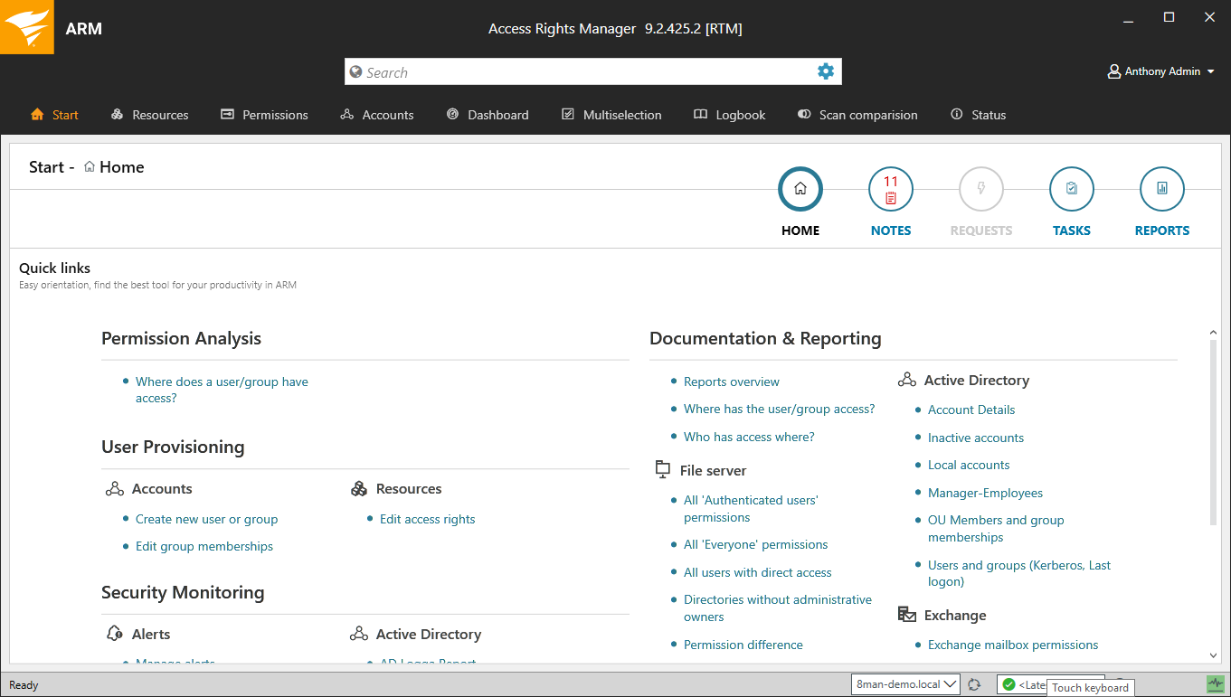 SolarWinds Access Rights Manager screenshot & Video