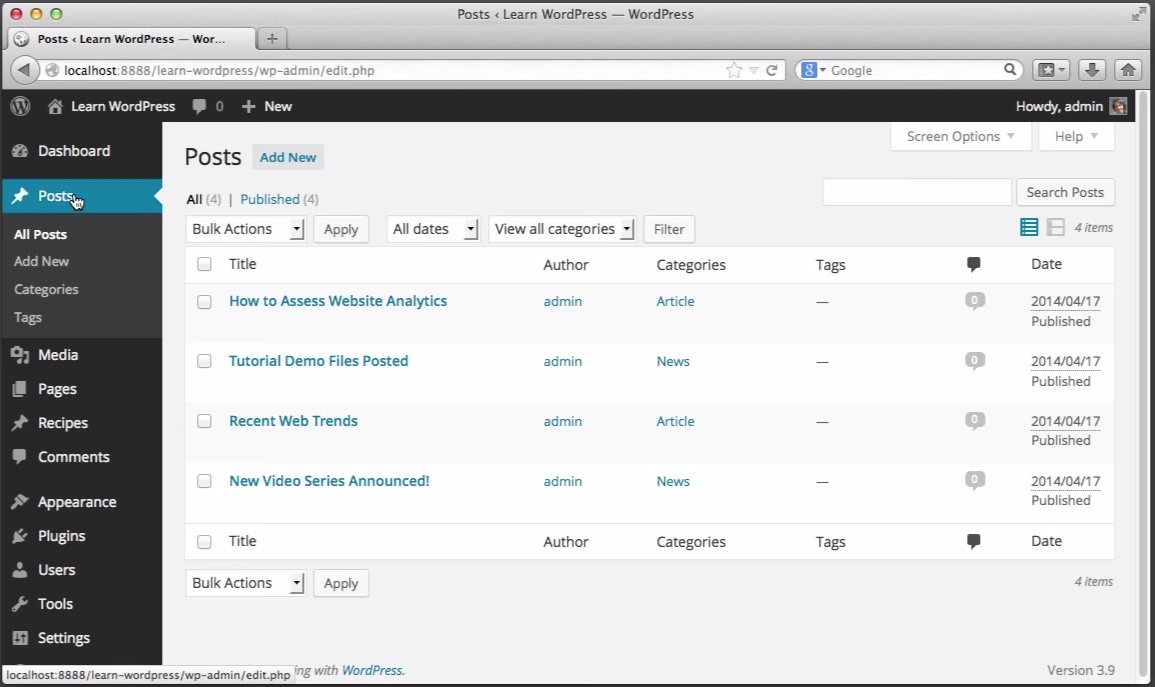 WordPress.org screenshot & Video