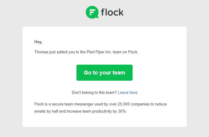 Flock email marketing